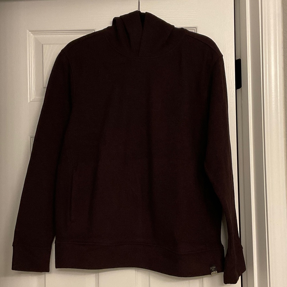 Men's Polyester,Rayon and Wool hoodie in Deep Brown/burgandy